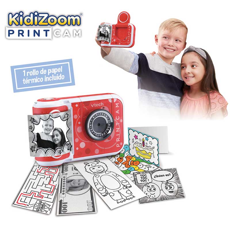 VTech KidiZoom Print Cam Scrapbook Bundle Rosa - Fotocamera Per Bambini Con Stampa Istantanea E Album